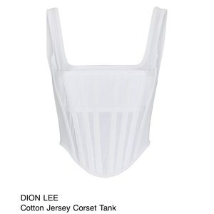 Dion Lee Jersey Corset tank top - white